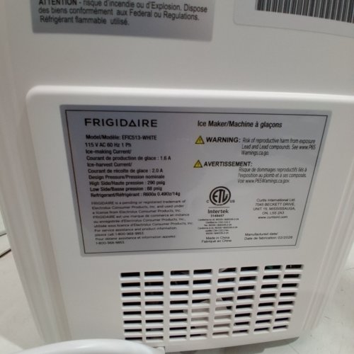 FRIGIDAIRE RETRO FREESTANDING BULLET SHAPED ICE MAKER - 26 LBS - WHITE (MODEL: EFIC513-WHITE) image 3
