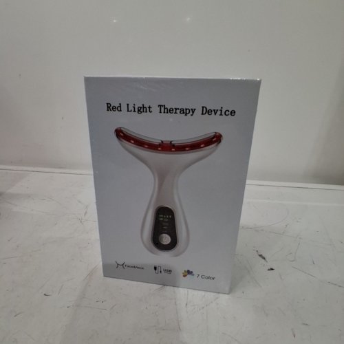7 COLOR FACIAL AND NECK MASSAGER- 113°F HEAT, VIBRATION, CLEANSING FUNCTION - PURPLE image 2