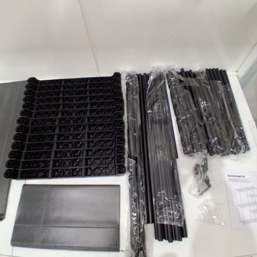 SONGMICS FREESTANDING CLOSET ORGANIZER, CLOTHES RACK, PORTABLE WARDROBE - BLACK MODEL: RYG24BK image 3