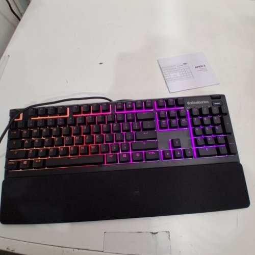 STEELSERIES APEX 3 RGB GAMING KEYBOARD - 10-ZONE RGB ILLUMINATION, IP32 WATER RESISTANT, PREMIUM MAGNETIC WRIST REST, WHISPER QUIET GAMING SWITCHES (MODEL: APEX 3) image 2