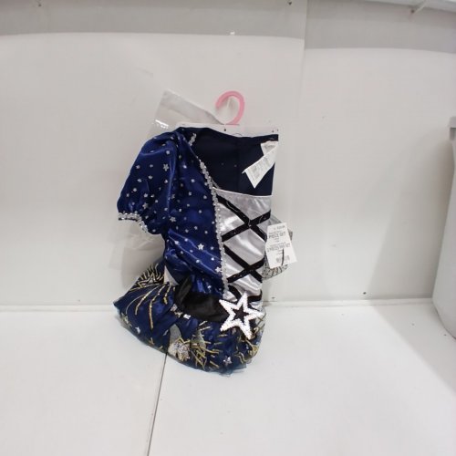 2PC GIRLS PALAMON MIDNIGHT WITCH COSTUME - MEDIUM 8/10 - BLUE/SILVER/GOLD (STYLE: 40971) image 2