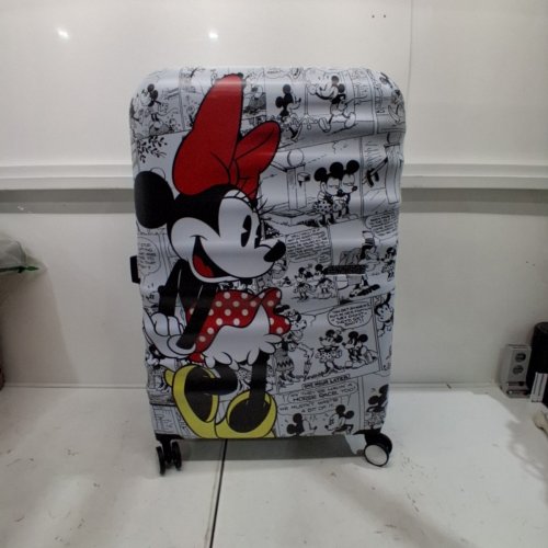 AMERICAN TOURISTER DISNEY WAVEBREAKER SPINNER LUGGAGE, MINNIE MOUSE RETRO - 18" – LARGE, WHITE/BLACK (MODEL: 85673-7484) image 2