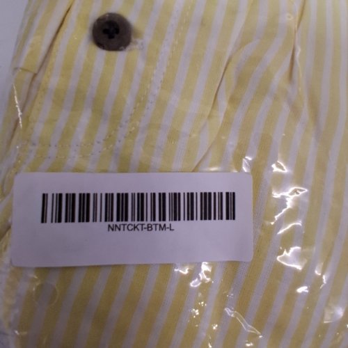 UNISEX DOGTHREADS BY GOOD THOMAS NANTUCKET STRIPED BOXER SHORTS - LARGE - YELLOW/WHITE (STYLE: HMPTNS-BTM-L) image 2