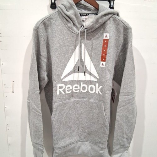 UNISEX ADULT'S REEBOK PULLOVER HOODIE - MEDIUM - GREY image 2