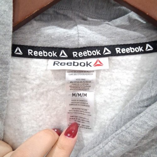UNISEX ADULT'S REEBOK PULLOVER HOODIE - MEDIUM - GREY image 3