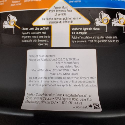 MAXI-COSI MICO LUXE+ INFANT CAR SEAT, LIGHTWEIGHT, EASY INSTALL WITH MAXILOCK - 30LB MAX - BLACK (MODEL: 22366CTWB) image 2