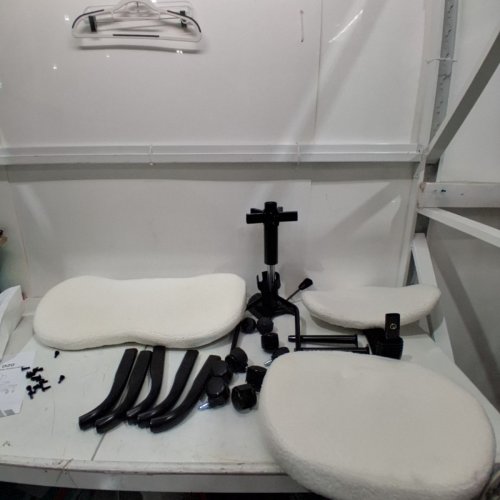 ERGONOMIC CROSS-LEGGED OFFICE CHAIR WITH WHEELS - 36" - 250LB MAX - WHITE (STYLE:D20-WHITE) image 2
