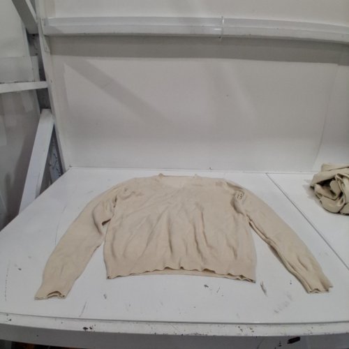 LONG SLEEVE SWEATER - SMALL - BEIGE image 2