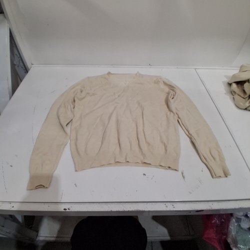 LONG SLEEVE SWEATER - SMALL - BEIGE image 3