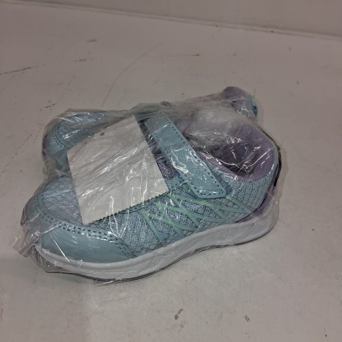 GIRLS' ATHLETIC WORKS VELCRO SLIP ON SNEAKERS - SIZE 6 - BLUE AND PURPLE image 5