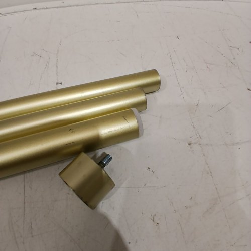 UMBRA CAPPA ADJUSTABLE SINGLE CURTAIN ROD - 66"-120" - SATIN GOLD image 2