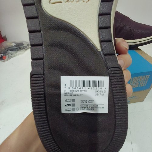 WOMEN'S CLARKS BREEZE MYTH CASUAL SLIP-ON SHOES - 7 - MERLOT (STYLE: 84189) image 4