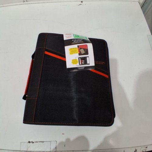 FIVE STAR ZIPPERED BINDER - 2" - BLACK/RED image 2