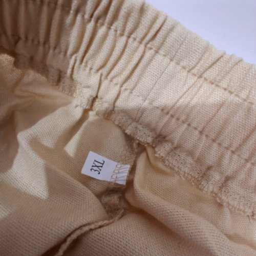 WOMEN'S KNEE LENGTH LIGHT WEIGHT ELASTIC WAIST PANTS - 3XL - SAND/BEIGE image 2