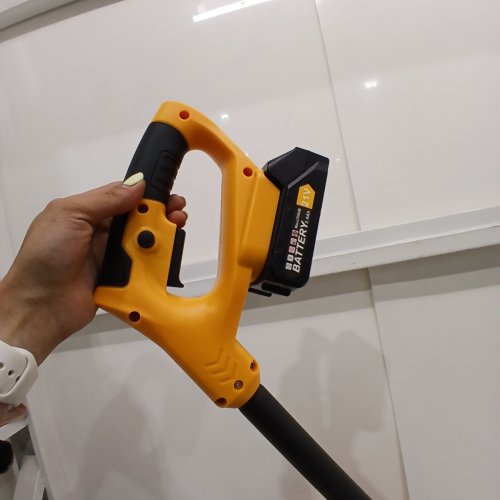 CORDLESS GRASS TRIMMER WEED WHACKER WITH 2 RECHARGEABLE BATTERIES - 21V - YELLOW image 2
