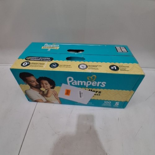 100PK PAMPERS SWADDLERS 100% LEAKPROOF DISPOSABLE BABY DIAPERS - SIZE 5 image 2