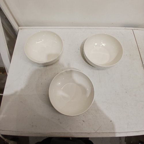3PC TRUDEAU PORCELAIN SERVING BOWL SET - WHITE (ITEM: 1780162) image 4