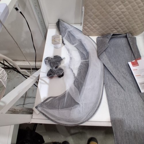 3-IN-1 BABY BASSINET WITH WHEELS AND SOFT MATTRESS - 22" X 36" X 33" - GREY (MODEL: JJ001) image 3