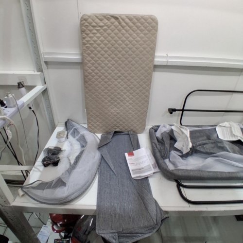 3-IN-1 BABY BASSINET WITH WHEELS AND SOFT MATTRESS - 22" X 36" X 33" - GREY (MODEL: JJ001) image 4