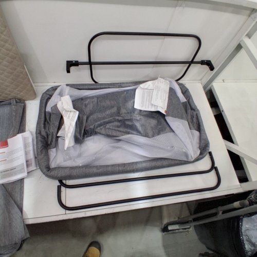 3-IN-1 BABY BASSINET WITH WHEELS AND SOFT MATTRESS - 22" X 36" X 33" - GREY (MODEL: JJ001) image 5