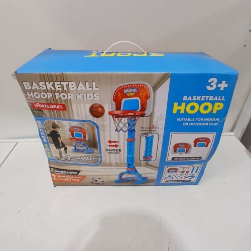 PJG TODDLER BASKETBALL HOOP & SOCCER GOAL ADJUSTABLE INDOOR BASKETBALL HOOP FOR KIDS - BLUE/RED/WHITE image 4
