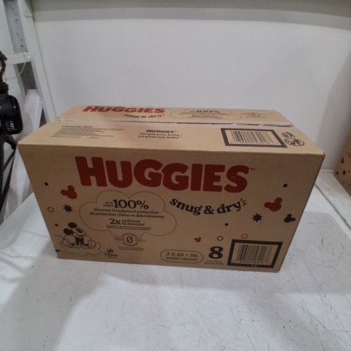 96PK HUGGIES SNUG & DRY BABY DIAPERS - SIZE 8 / 45+LBS - MULTICOLOURED (MODEL : 5641601) image 2