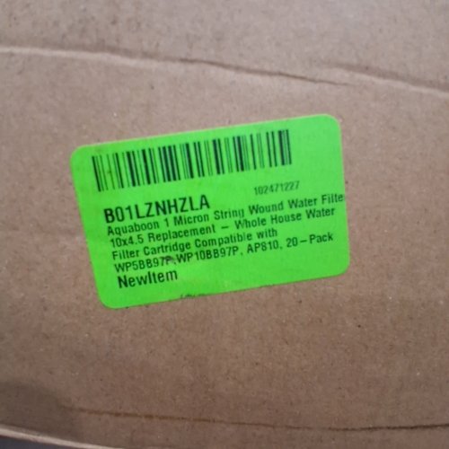 20PK AQUABOON STRING WOUND SEDIMENT WATER FILTER CARTRIDGES - 1 MICRON, 10" X 4.5" - WHITE (MODEL: B01LZNHZLA) image 3