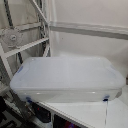 2 STERILITE WHEELED LATCHING BOXES, 56QT image 2