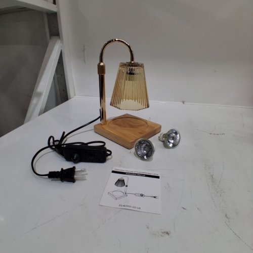ALLANMEN DIMMABLE ADJUSTABLE HEIGHT CANDLE WARMER LAMP - AMBER / WOOD image 3