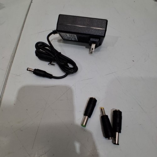 4PC MASSAGE GUN POWER ADAPTER WITH CONNECTOR TIPS - 12V - BLACK image 3