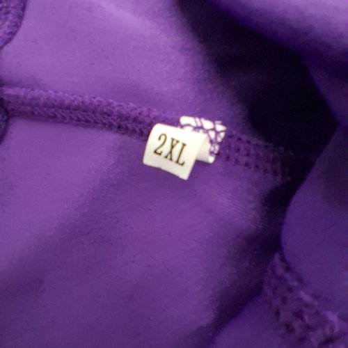 WOMENS HIGH WAISTED LONG BIKER SHORTS WITH POCKETS - 2XL - PURPLE image 3