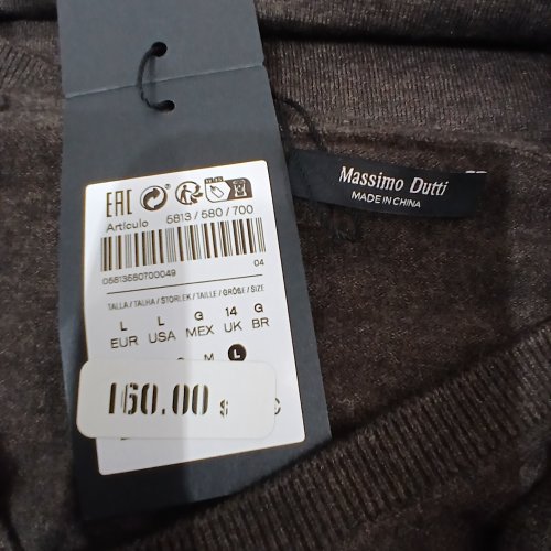 WOMEN'S MASSIMO DUTTI DRAPED WRAP CARDIGAN - LARGE - BROWN (STYLE: 5813/580/700) image 3