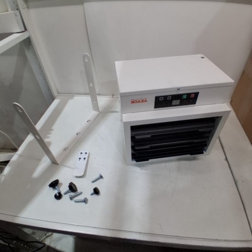 VEVOR DIGITAL FAN-FORCED CEILING MOUNT SHOP/GARAGE HEATER W/ REMOTE CONTROL & OVERHEAT PROTECTION, 5000W - 11" X 13" - WHITE - (MODEL: BGP2102-50R) image 2