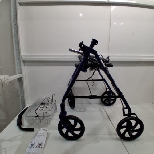 MEDLINE GUARDIAN BASIC STEEL ROLLATOR WALKER - 8'' WHEELS - BLUE (MODEL: MDS86860EBS8) image 2