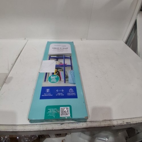 LOCKERMATE ADJUSTABLE DOUBLE SHELF WITH DRAWER - 8.5" X 5.5" X 12.5" - BLUE image 4