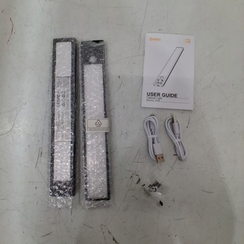 2PK GRITIN RECHARGEABLE UNDER CABINET SENSOR LIGHTING - 10.2" - WHITE - (MODEL: G1358) image 2