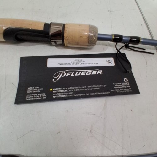 2PC PFLUEGER PRESIDENT SPINNING ROD WITH CORK HANDLE - 5.5FT - BLUE/CORK (MODEL: PFLPRES56UL-MFS2) image 4