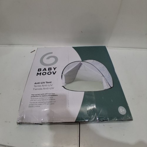 BABY MOOV COLLAPSIBLE FOLDABLE ANTI-UV TENT WITH VELCRO DOOR AND CARRY BAG - 36" X 34" X 39" - UPF 50+ - GREEN & WHITE image 3