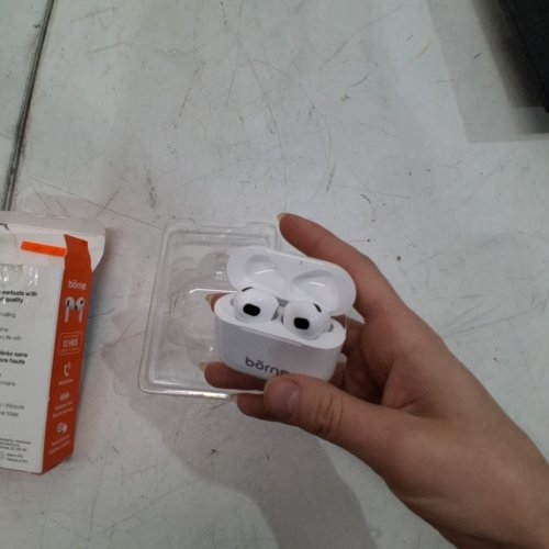BORNE WIRELESS BLUETOOTH EAR BUDS WITH CHARGER- WHITE (MODEL:BTWS250) image 4