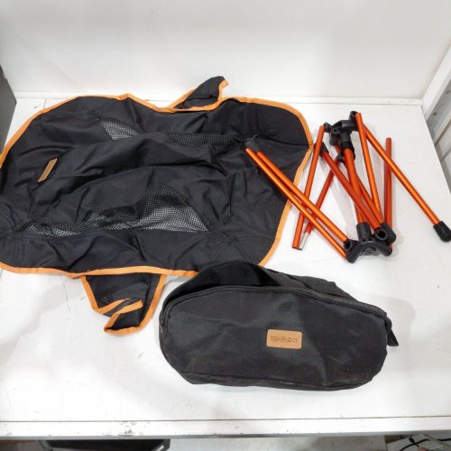 TREKOLOGY FOLDING CAMPING CHAIR WITH STOW AWAY BAG - BLACK/ORANGE image 2