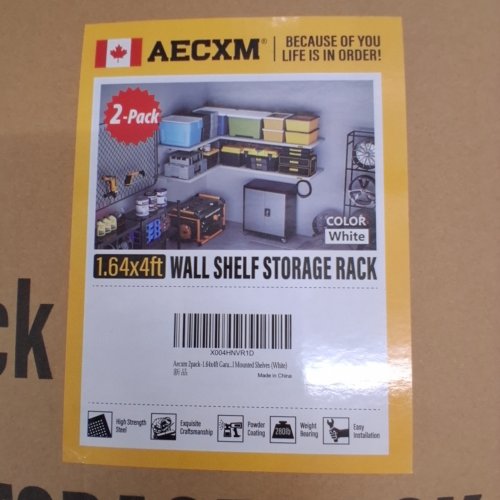 2PK AECXM HEAVY DUTY GARAGE STORAGE WALL - 1.64FT X 4FT - WHITE image 2