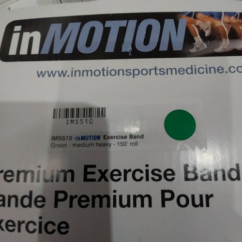 INMOTION MEDIUM HEAVY EXERCISE BAND ROLL - 150FT - GREEN (MODEL: IMS510) image 2