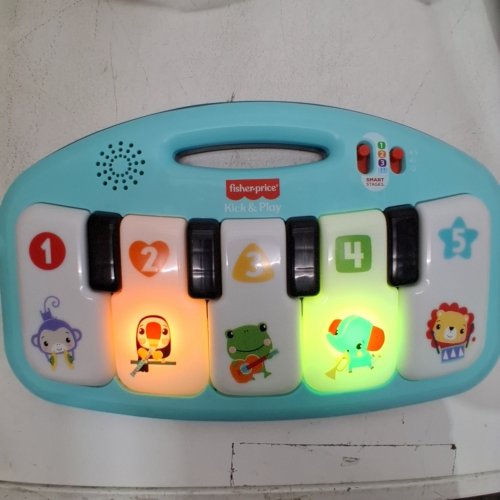 BABY FISHER-PRICE KICK AND PLAY PIANO GYM PLAYMAT WITH MUSICAL AND SENSORY TOYS FOR HEALTHY DEVELOPMENT - NEWBORNS (MODEL:HVX56) image 2