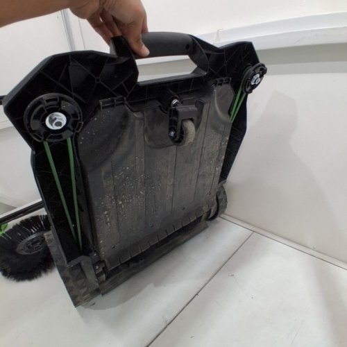 WALK-BEHIND MANUAL HAND PUSH FLOOR SWEEPER - 25.6" SWEEPING WIDTH - GRAY/BLACK (MODEL: S13-001A) image 2