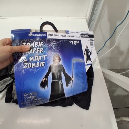 BOYS PARTYHOLIC ZOMBIE REAPER COSTUME - OSFM - BLACK image 3