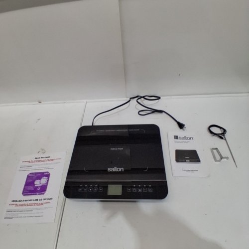 SALTON PORTABLE INDUCTION COOKTOP WITH TEMPERATURE PROBE - 1500W - BLACK - (MODEL: ID1880) image 3