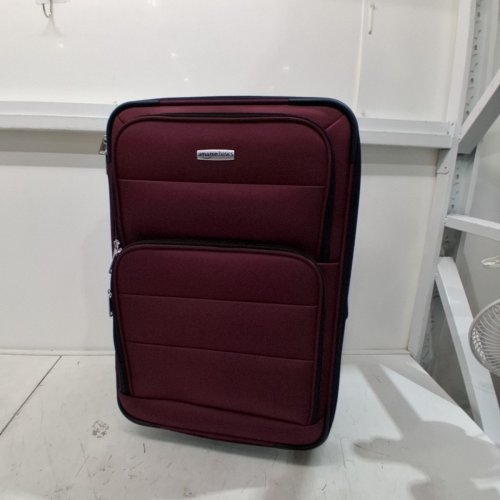 2PC AMAZON BASICS SOFTSIDE CARRY-ON LUGGAGE SET - RED image 3