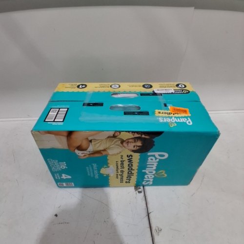 116PK PAMPERS SWADDLERS 360 LEAKPROOF DISPOSABLE BABY DIAPERS - SIZE 4 (15LBS- 34LBS)LBS) image 2