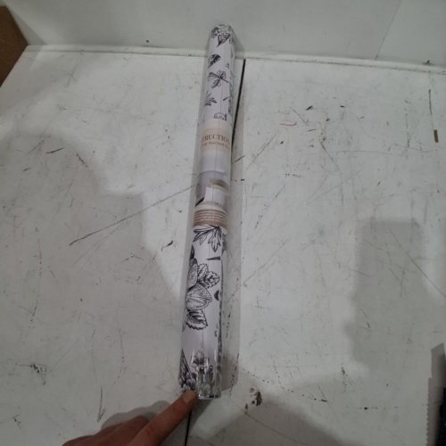 CRE8TIVE SKETCH PEEL AND STICK WALLPAPER - 24"' X 118"' - BLACK / WHITE FLORAL image 2