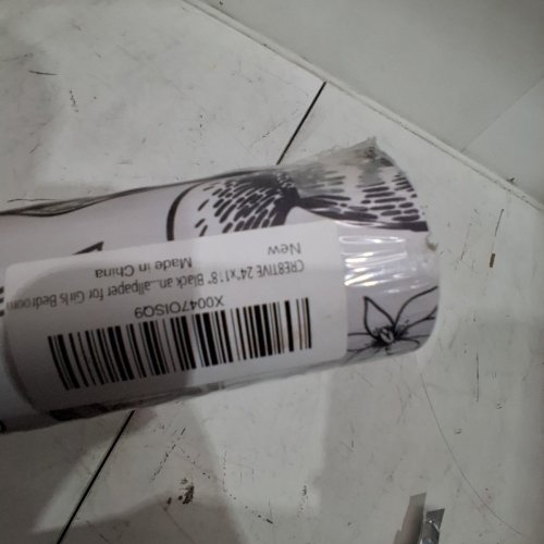 CRE8TIVE SKETCH PEEL AND STICK WALLPAPER - 24"' X 118"' - BLACK / WHITE FLORAL image 3
